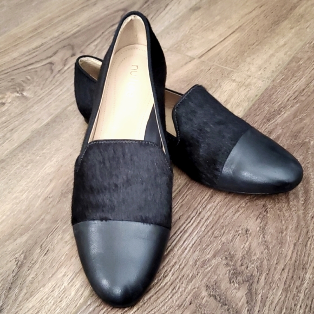 Women's Genuine Calf Fur & Leather Pumps, Nuture